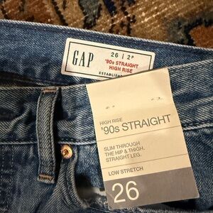 GAP Women's High Rise '90s Straight Jeans - Classic Blue